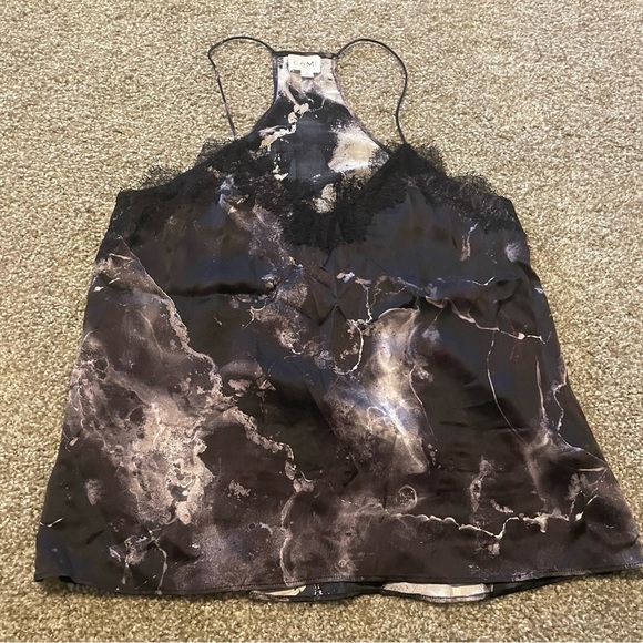 Cami NYC Marble racerback cami tank silk small lace - Picture 1 of 5